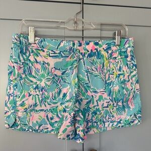 🏝️Lilly Pulitzer ocean view shorts Cabana Cocktail Ibiza blue ☀️small